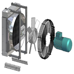 Scambiatore di calore aria-aria con alette a piastre in alluminio
