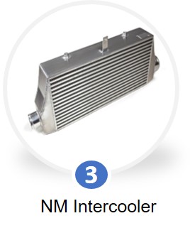 Scambiatore di calore intercooler acqua-aria in alluminio