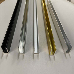 Profili per canali a U in alluminio e vetro da 10 mm